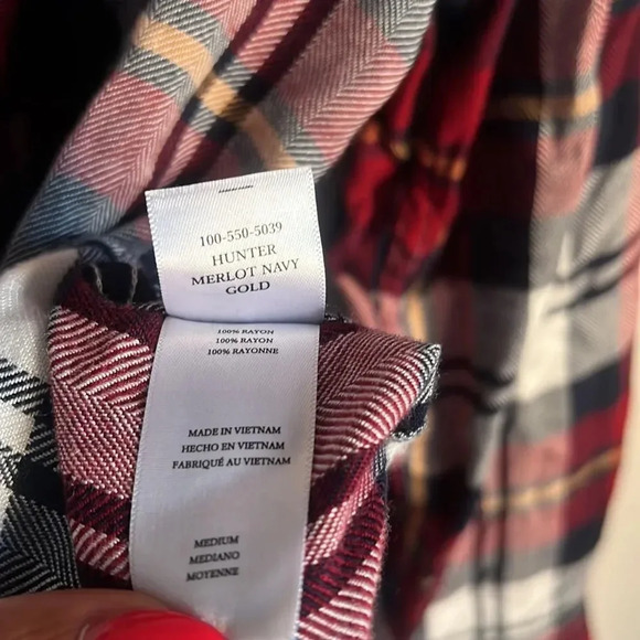 Rails Hunter Shirt Merlot Navy Gold - Picture 8 of 12